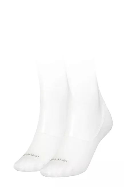 Calvin Klein Jessica 2pk Logo No-Show White sokker