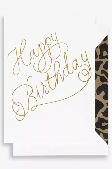 Cardsome Happy Birthday A6 white kort