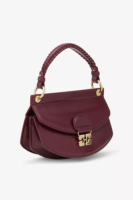 GANNI Apo-G Bag Mini Top Handle Box Tawny Port veske 2