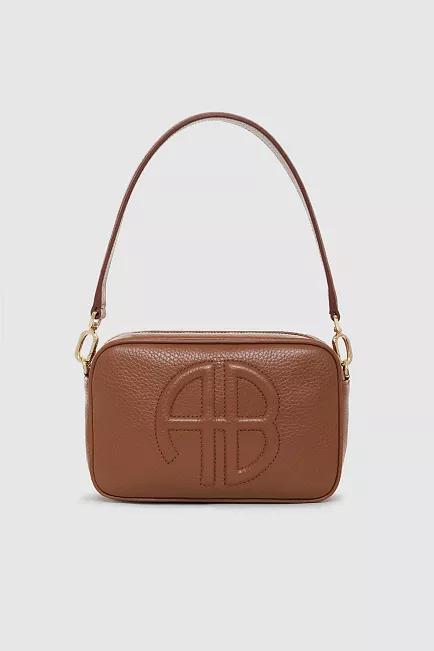 Anine Bing Lili Bag Cognac Pebbled skulderveske