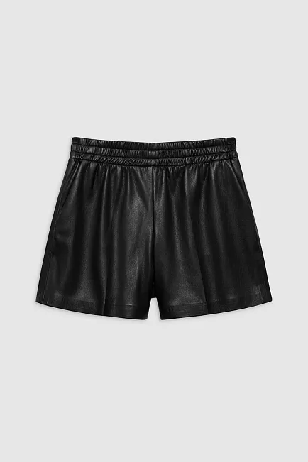 Anine Bing Kam Shorts Black Vegan Leather skinnshorts