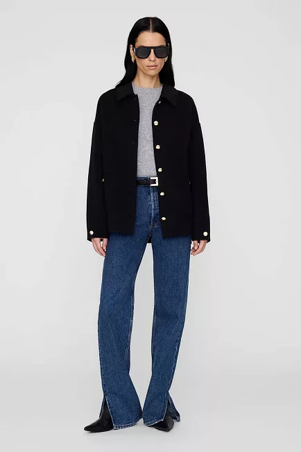 Anine Bing Luca Jacket Black Cashmere Blend jakke