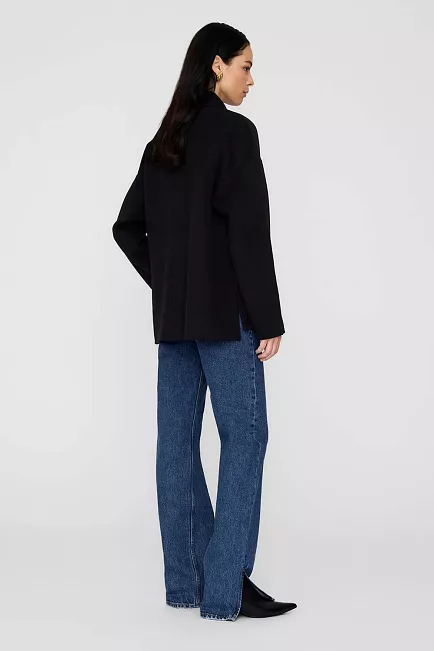 Anine Bing Luca Jacket Black Cashmere Blend jakke 2