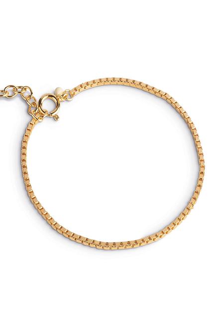Enamel Copenhagen Box Chain Bracelet Gold armbånd 2