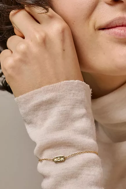 Enamel Copenhagen Mom Bracelet Gold armbånd