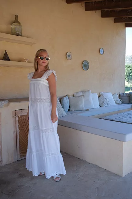 Carma Collection Jeanette Dress White kjole