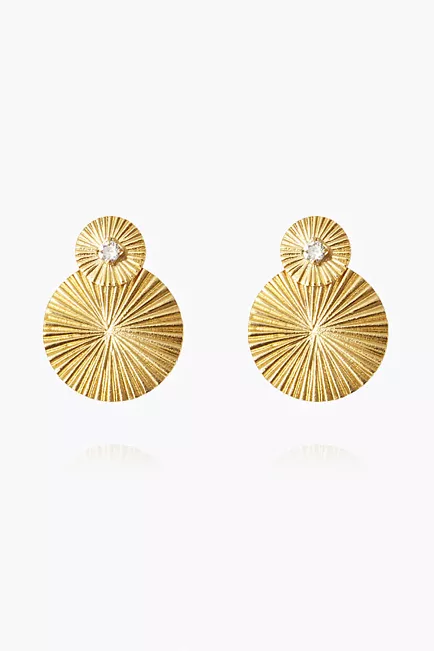 Caroline Svedbom Mini Odessa Earrings Gold Crystal øredobber 2