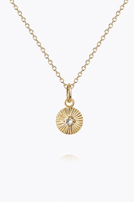 Caroline Svedbom Mini Odessa Necklace Gold Crystal smykke 2
