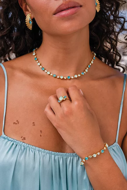 Caroline Svedbom Calanthe Bracelet Gold Laguna Combo armbånd
