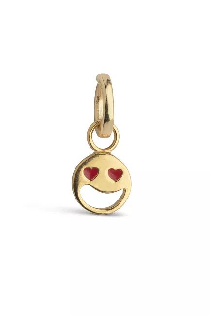 Enamel Copenhagen Funkey Smiley Charm Gold anheng 2
