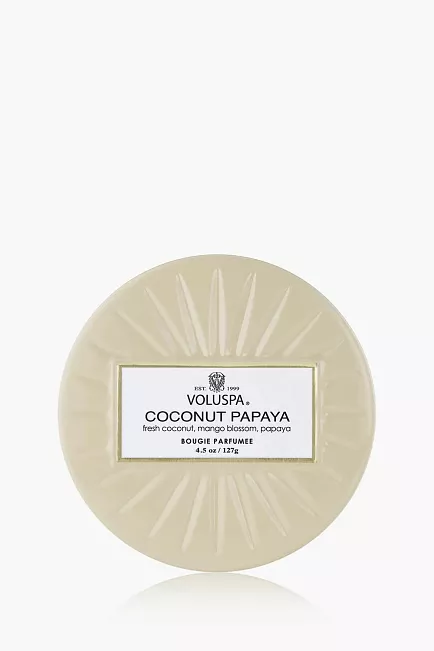 Voluspa Mini Tin Candle 25t Coconut Papaya duftlys