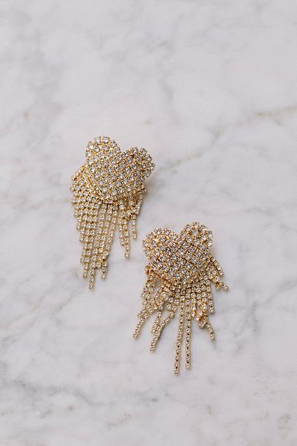 Cordelia Earrings Gold Crystal 1