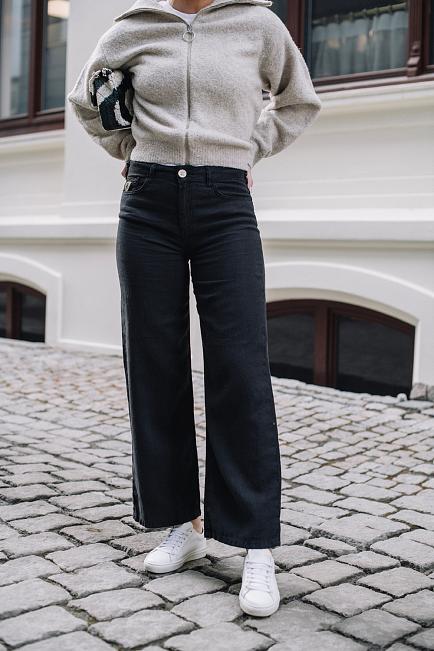 Lois Jeans Culotte Linen Color Black