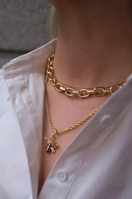 byTiMo The Medium Necklace Gold kjede 3