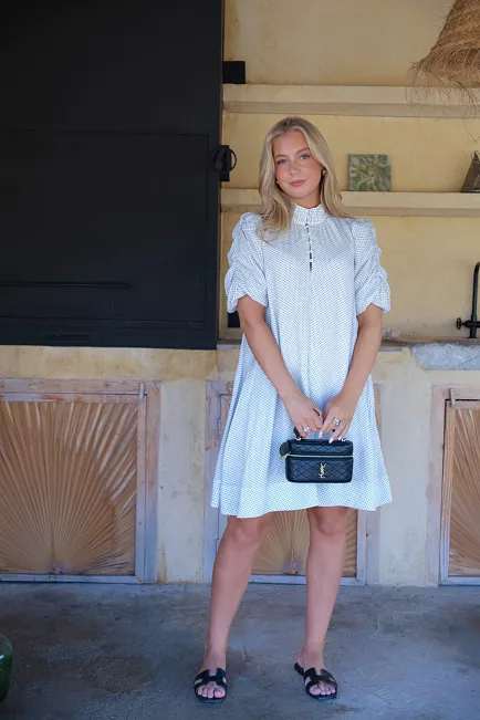 HiiL Studio Dream Dress White With Black Dots kjole 2