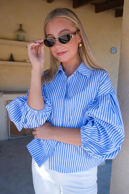 HiiL Studio Pure Shirt Blue Striped skjorte 3