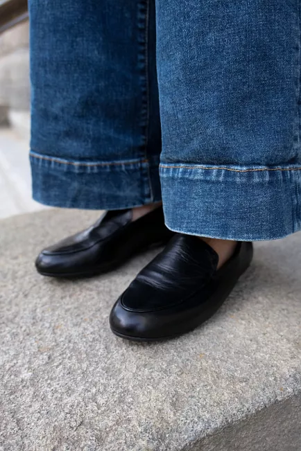 Jim Rickey Royale Leather Flats Black loafers 3