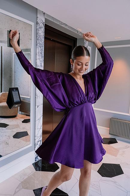 Hiil Studio Nia Dress Imperial Purple kjole 