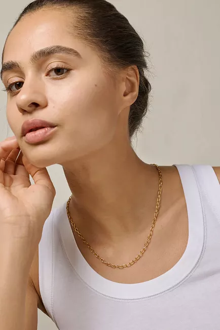 Enamel Copenhagen Medium Charm Necklace Gold smykke