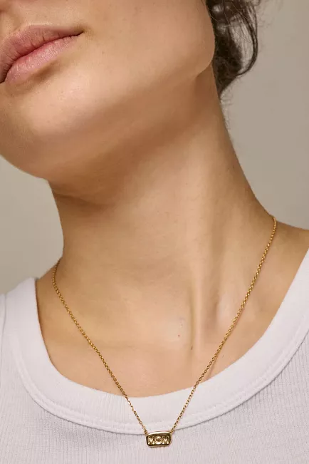 Enamel Copenhagen Mom Necklace Gold smykke