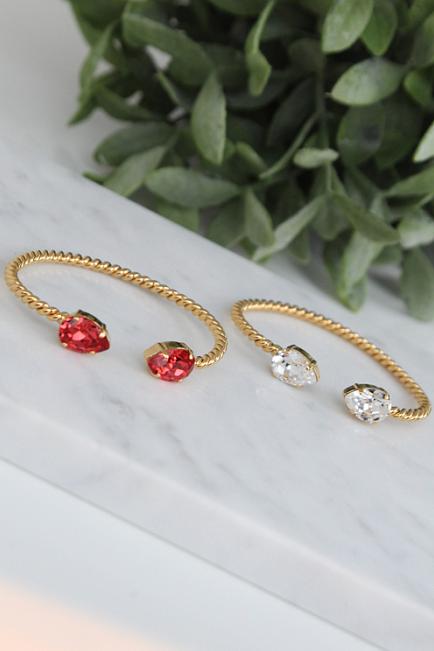 Caroline Svedbom Mini Drop Bracelet Gold Crystal 1