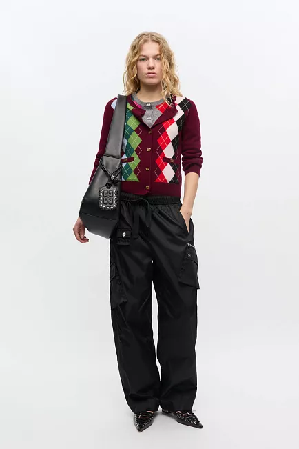 GANNI Cashmere Wool Mix Cardigan Tawny Port cardigan 2
