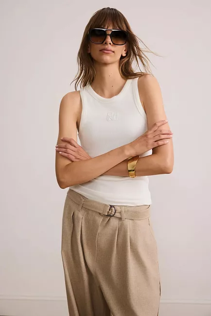 Lune Active Mila Logo Soft Tanktop Marshmellow singlet