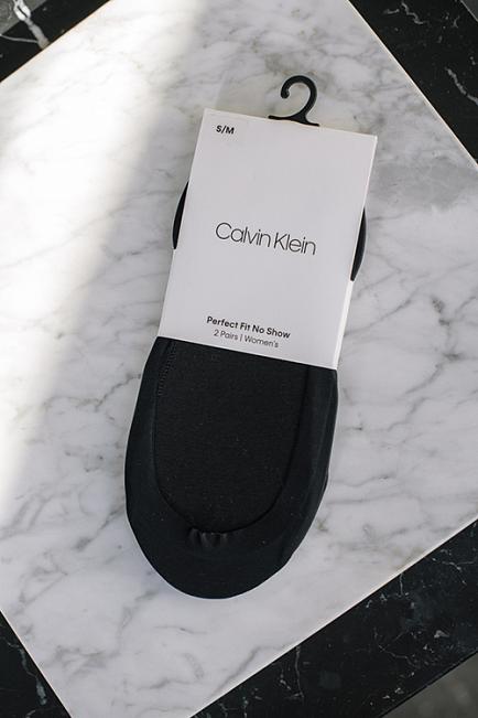 Calvin Klein Lasercut Steps Black strømper