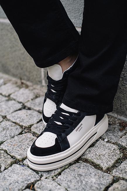 Copenhagen Studios Leather Mix Black/Cream Beige sneakers sko