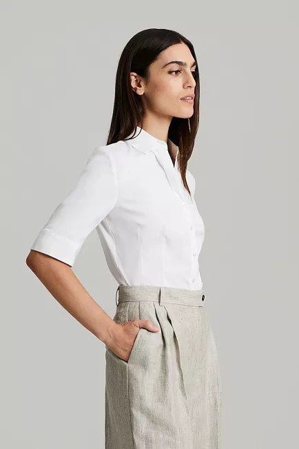 Andiata Leyla Shirt Brilliant White skjorte 2