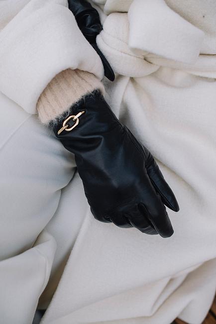 Anine Bing Signature Link Gloves Black skinnhansker 4