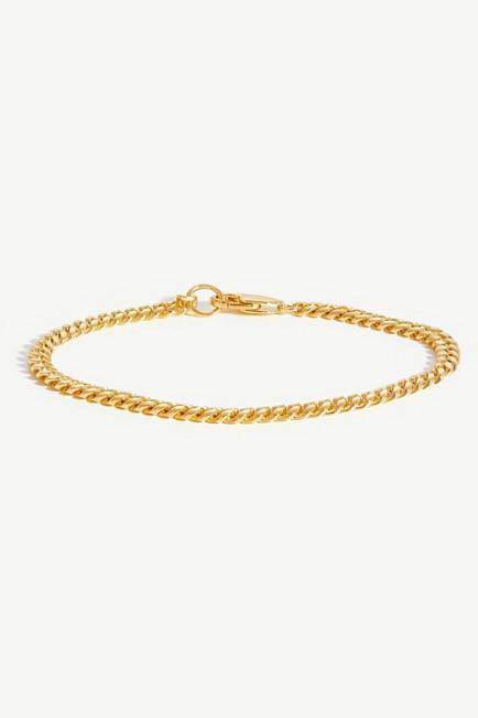 Missoma Mens Gold Round Curb Chain Bracelet Gold Armbånd 1