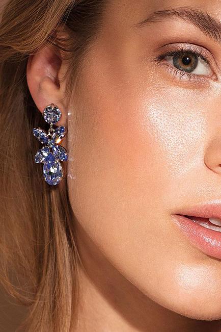 Caroline Svedbom Mini Dione Earrings Gold Light Sapphire øredobber