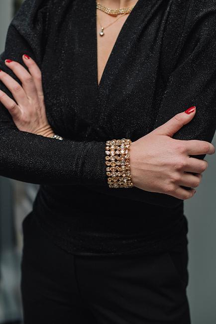 Caroline Svedbom Multi Cuff Bracelet Gold Golden Combo 