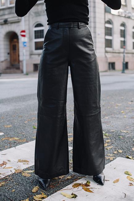 Natalie Leather Pants Black