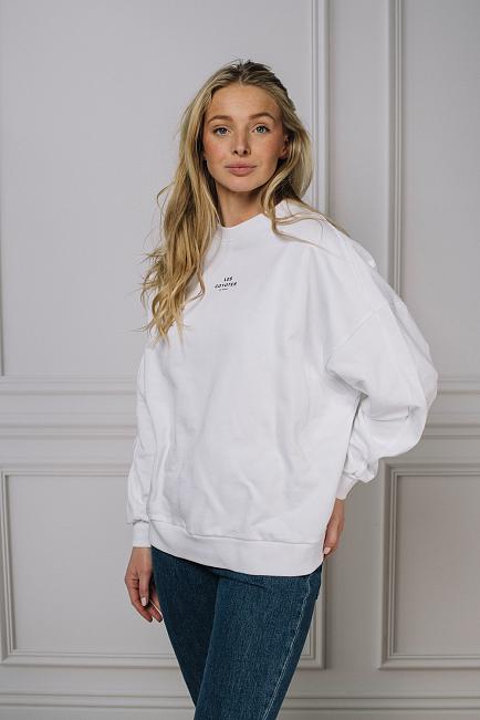 Les Coyotes de Paris Oversized Logo Sweatshirt White genser