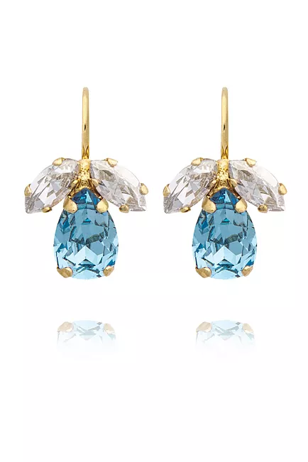 Caroline Svedbom Petite Timo Earrings Gold Aquamarine/Blueshade øredobber