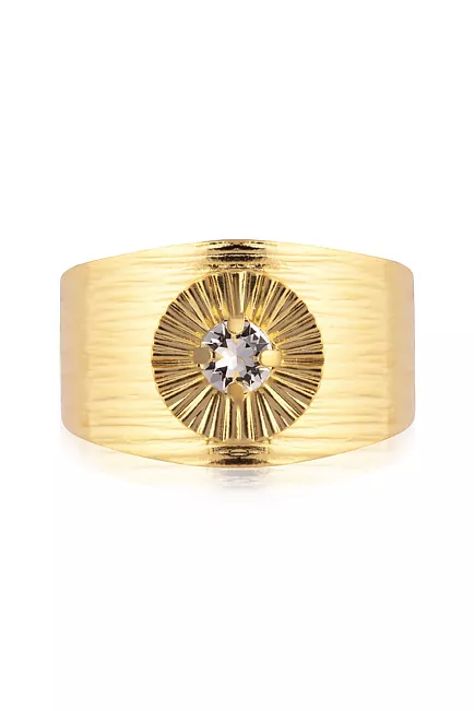 Caroline Svedbom Odessa Ring Gold Crystal ring 2