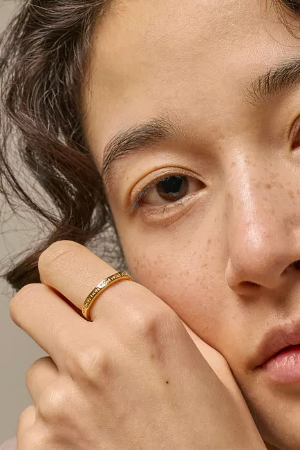 Enamel Copenhagen Mom Ring Gold ring