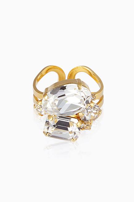 Caroline Svedbom Mini Carolina Ring Gold Crystal ring
