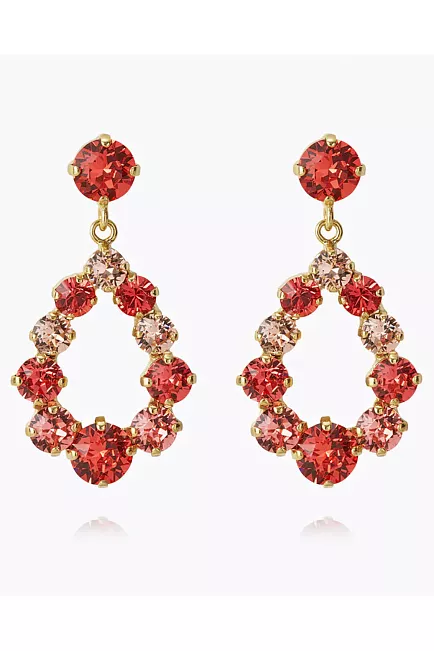 Caroline Svedbom Mini Delia Earrings Gold Peach Combo øredobber 2