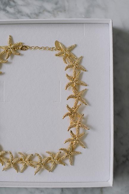 Sea Star Statement Necklace Gold Gold