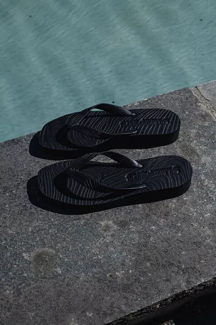 Sleepers Tapered Platform Flip Flops Black sandaler 