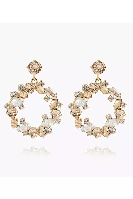 Caroline Svedbom Thyra Earrings Gold Crystal/ Golden Shadow øredobber