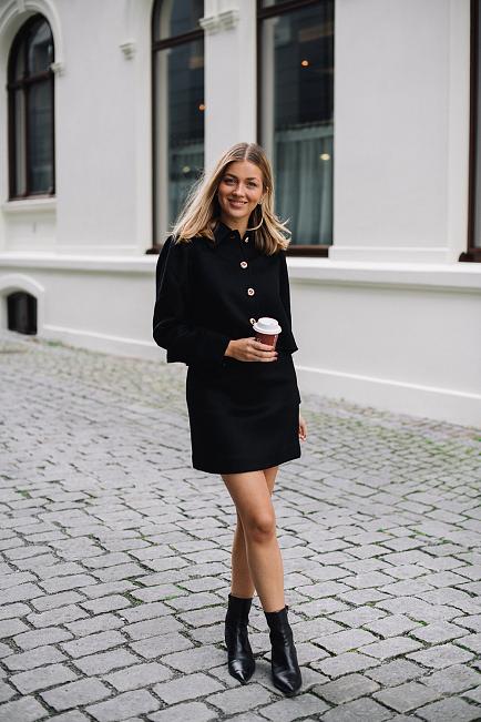 Tailored Mini Skirt Black 1