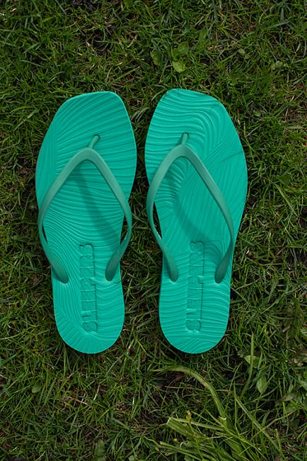 Sleepers Tapered Flip Flops Emerald Green sandaler