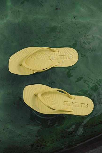 Sleepers Tapered Flip Flops Mellow Yellow sandaler