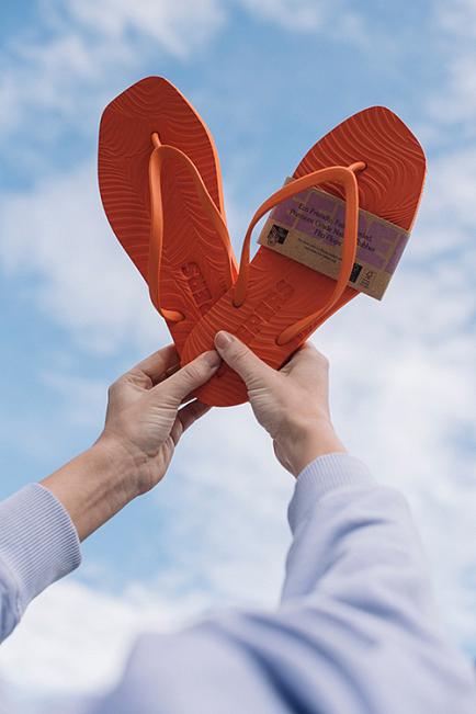 Sleepers Tapered Flip Flops Orange sandaler