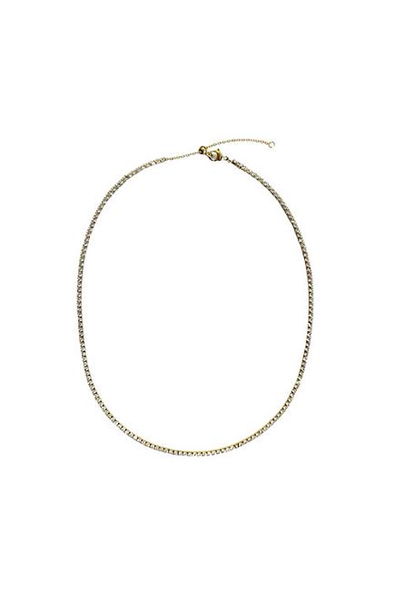 Dark Tennis Chain Necklace 2MM Crystal smykke