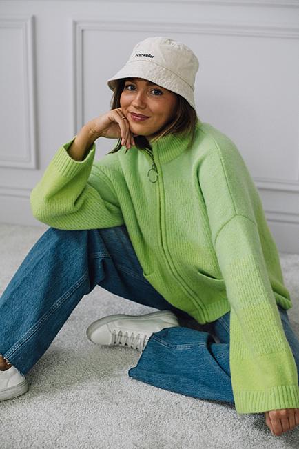 Holzweiler Tine Knit Cardigan Green Mix cardigan